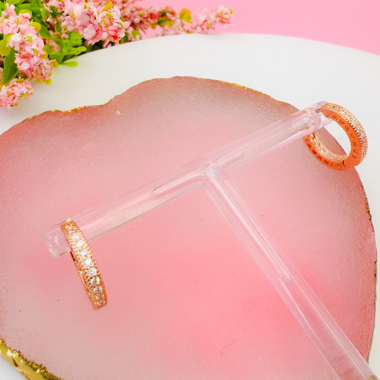 Aretes de Aro Corazón en Pavé