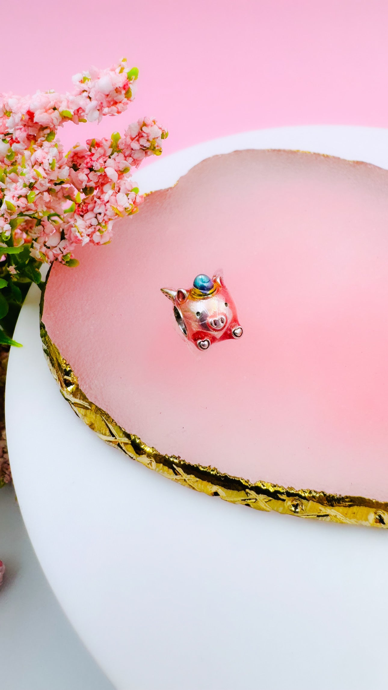 Charm de cerdito unicornio volador