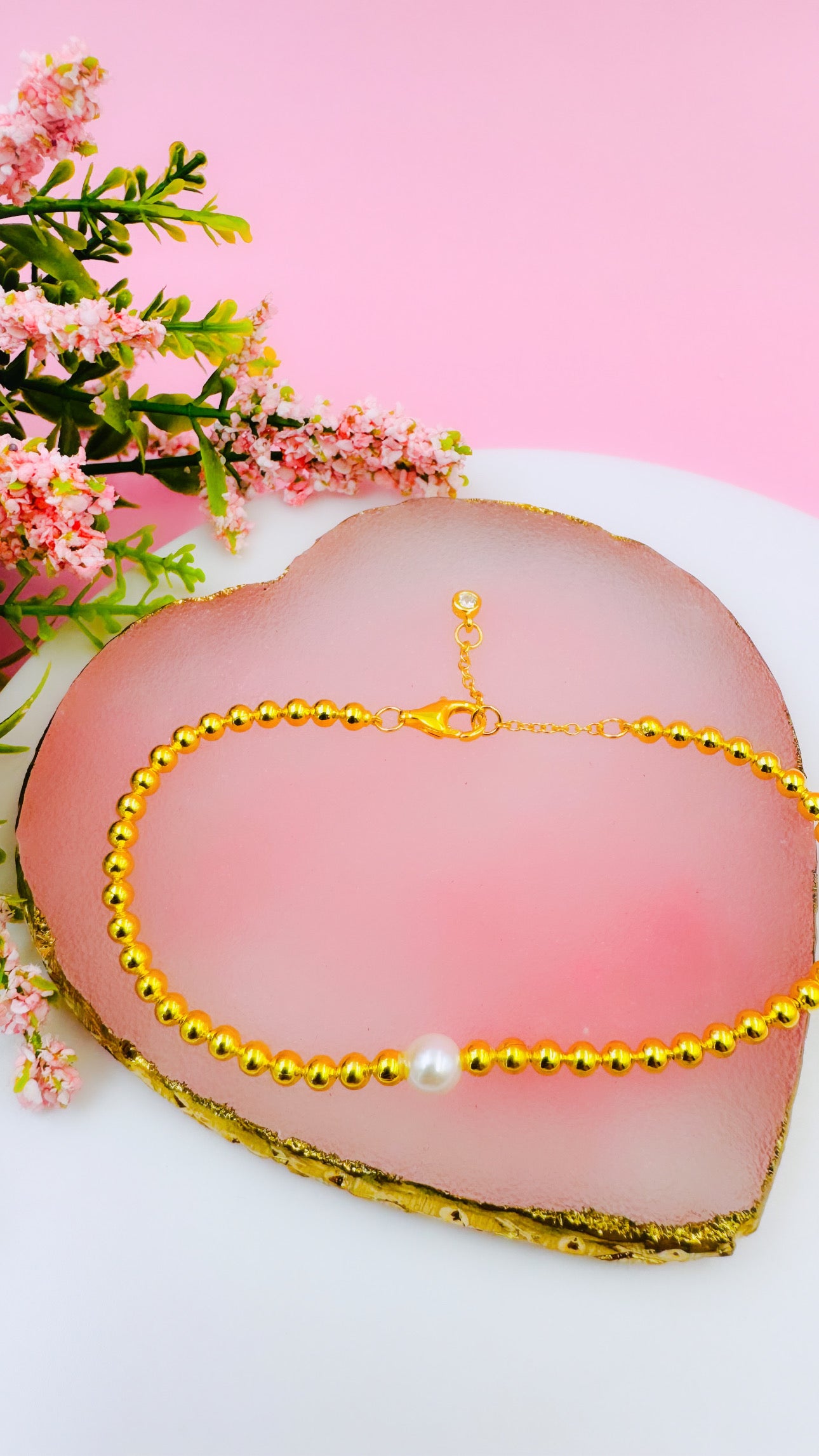 Pulsera Cuentas y Perlas Cultivadas de Agua Dulce