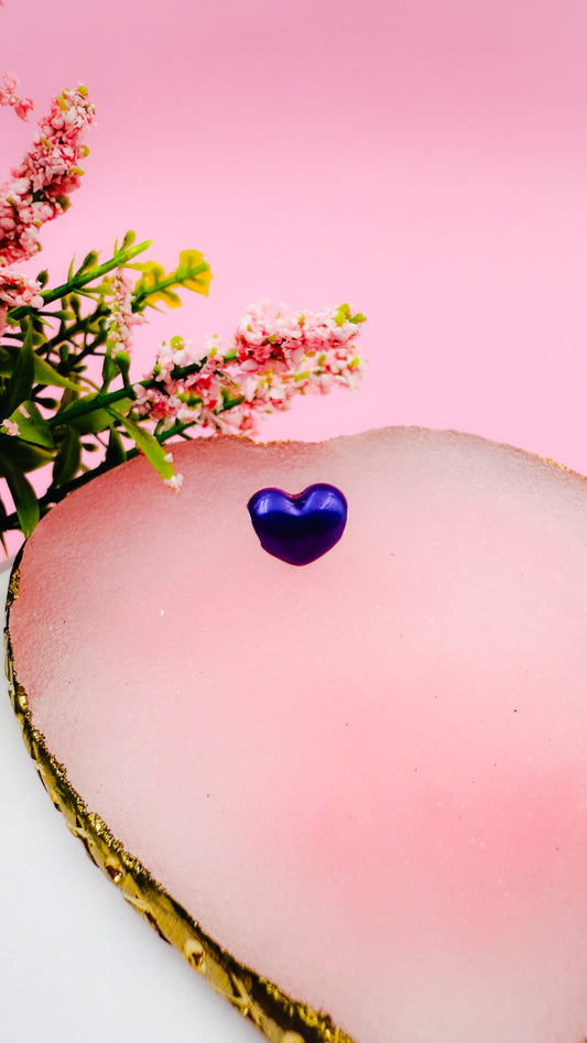 Charm Corazón Morado Metálico