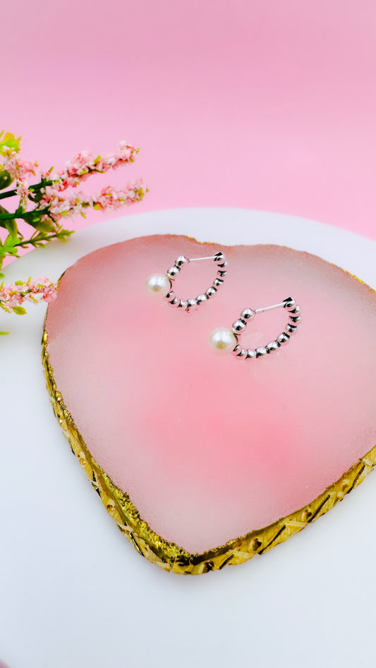 Aretes de Perlas Cultivadas de Agua Dulce y Cuentas