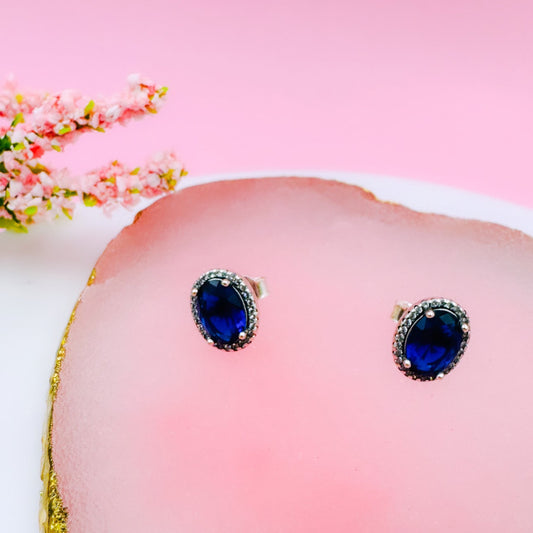 Aretes de Botón Halo Brillante